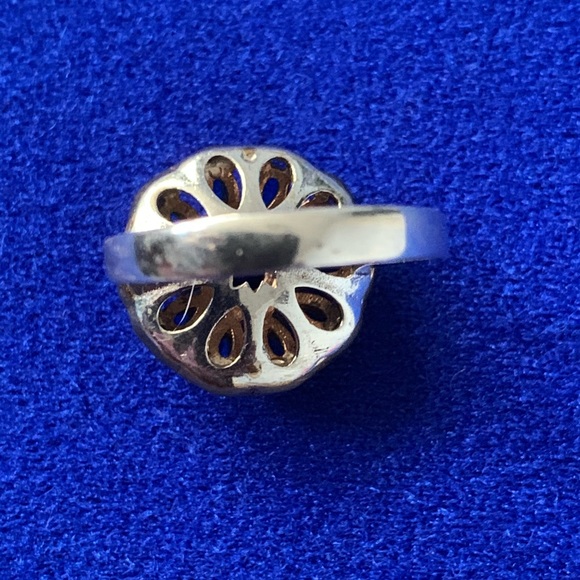 Antique Style Midnight Blue Spinel Topaz Ring 10.5 - Picture 7 of 8